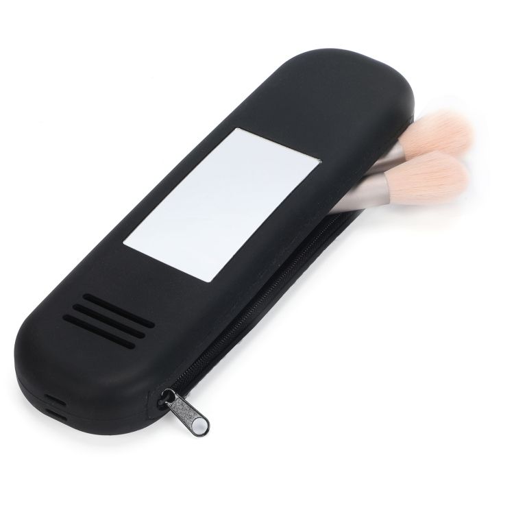 Silicone Cosmetic Brush Organizer Bag Black