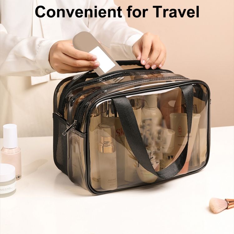Silicone Cosmetic Brush Organizer Bag Black