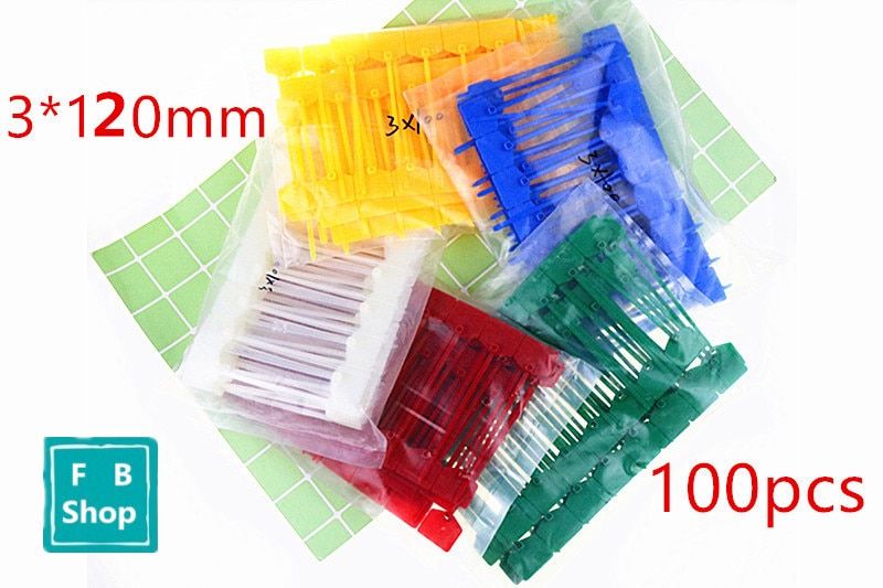 Free Delivery 100PCS/Pack 3 X 120mm Wide 2.5mm 5 Color Optional Power ZIP Tie Is Written On Ethernet Wire And Cable Label Label.