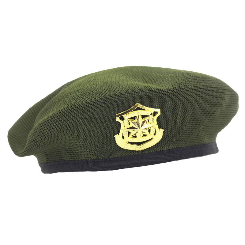 Breathable Metal Badge Star Mesh Beret Sailor Dance Ary Hat Performance Walking Travelling Navy Caps For Men Women VL-4