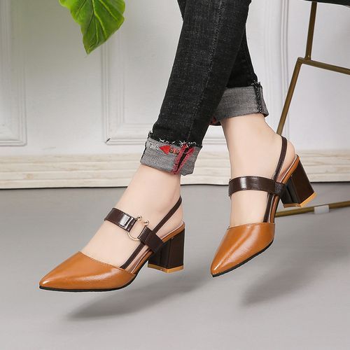 Women's Platform High Heel Fashion Sandals-Brown
