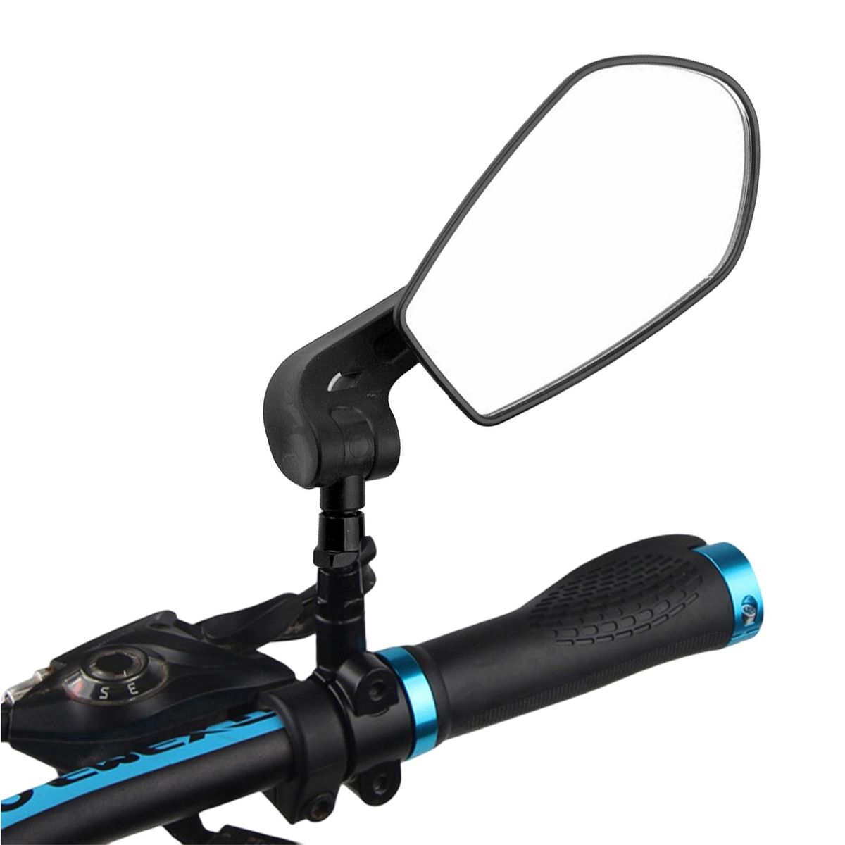 1 Pair Cycling Rearview Mirrors 360 Degree Rotatable Handlebar Mirrors Black