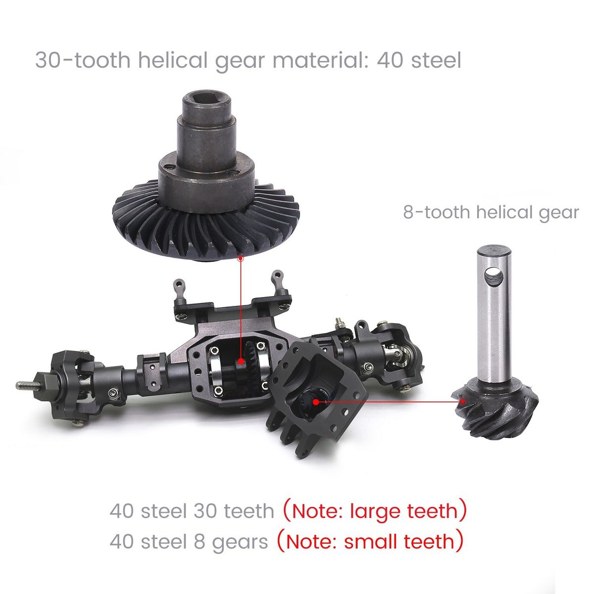 Replacement For AXIAL SCX10 II 90046 90047 Steel Bridge Axle