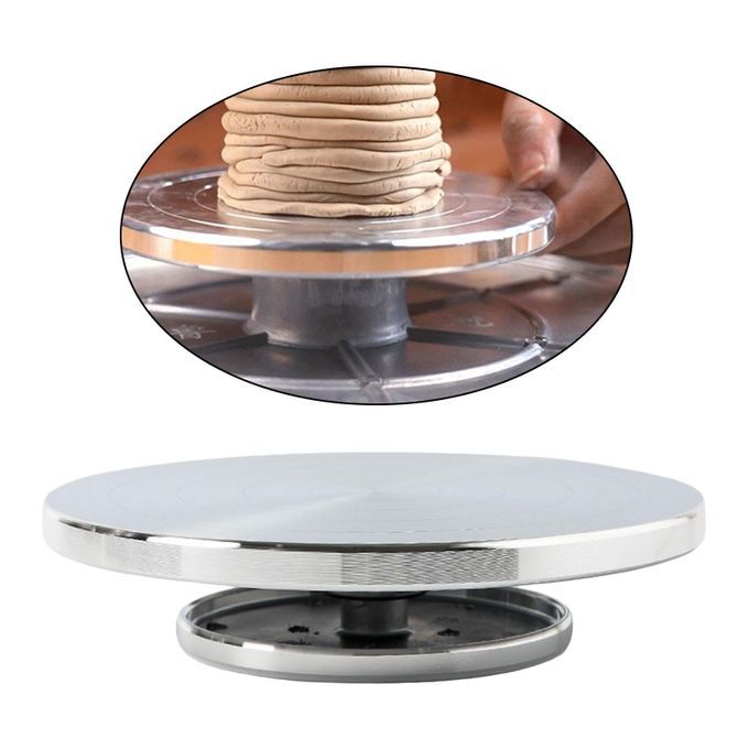 2Pcs Pottery Wheel Alloy Sculpting Turntable Ceramic Clay Tool Spinner