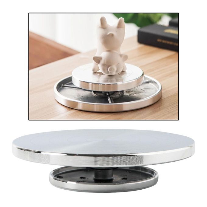 2Pcs Pottery Wheel Alloy Sculpting Turntable Ceramic Clay Tool Spinner