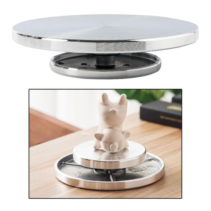 2Pcs Pottery Wheel Alloy Sculpting Turntable Ceramic Clay Tool Spinner