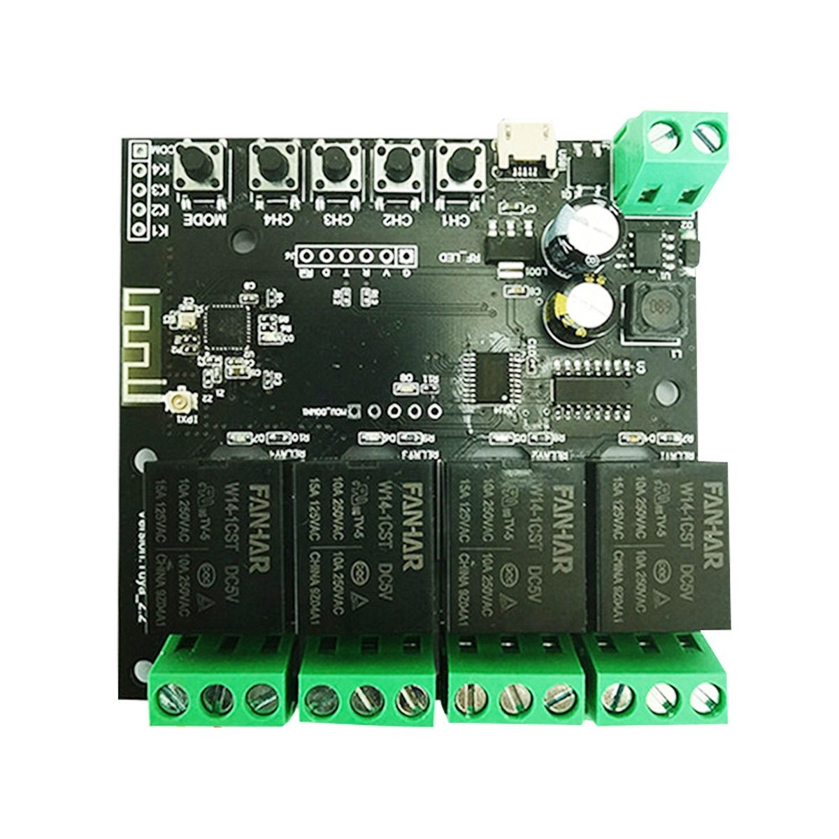 Tuya WiFi Switch Relay Module 4 Channel APP Remote Control Remote Voice for Google Home