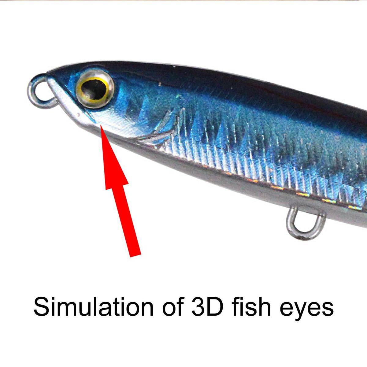 Artificial Bait Outdoor Fishing with Sharply Hooks Blue