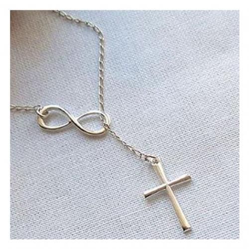 Bodhi@Women's Simple 8 Shaped Cross Choker Statement Pendant