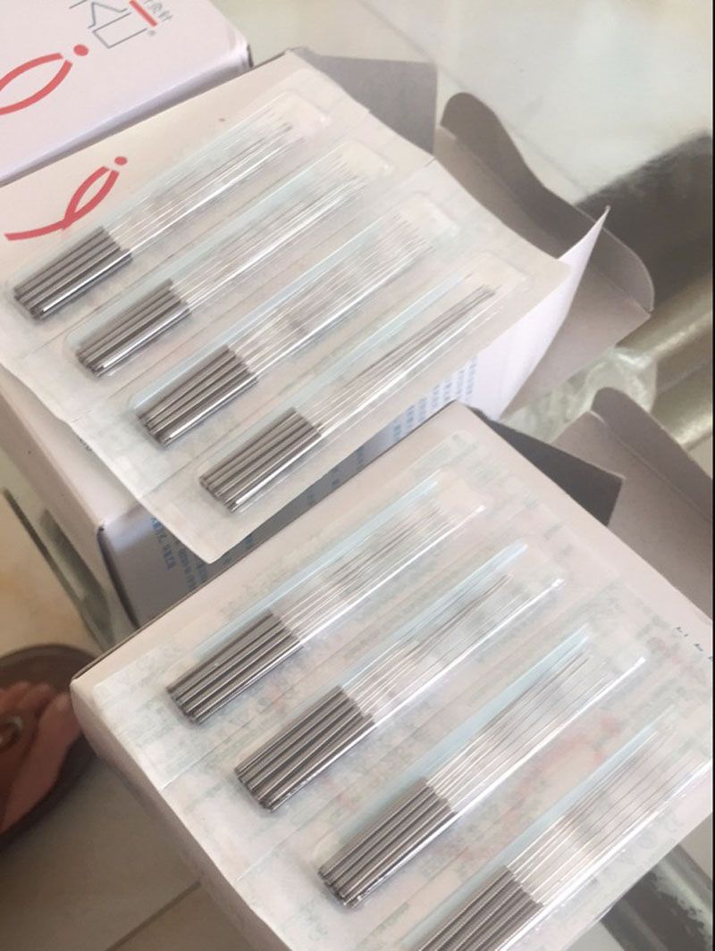 Acupuncture Pcs 0.16/0.18/0.20/0.22/0.25mm Beauty Filiform Certifiate Needle Disposable 500 Sterile Needles FDA/CE