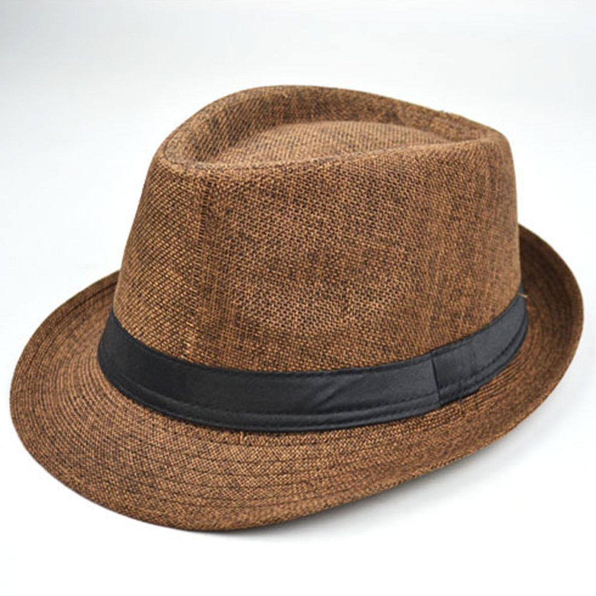 Unique Design Hat Urban Chic Wide Brim Hat Stylish Unisex for Mid-aged Coffee