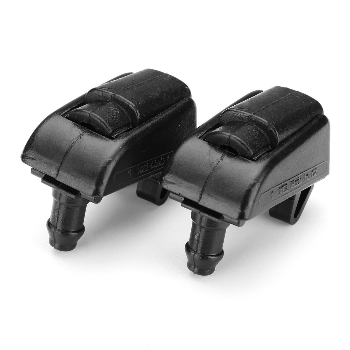 2pc Black Car Front Windshield Washer Nozzle Spray