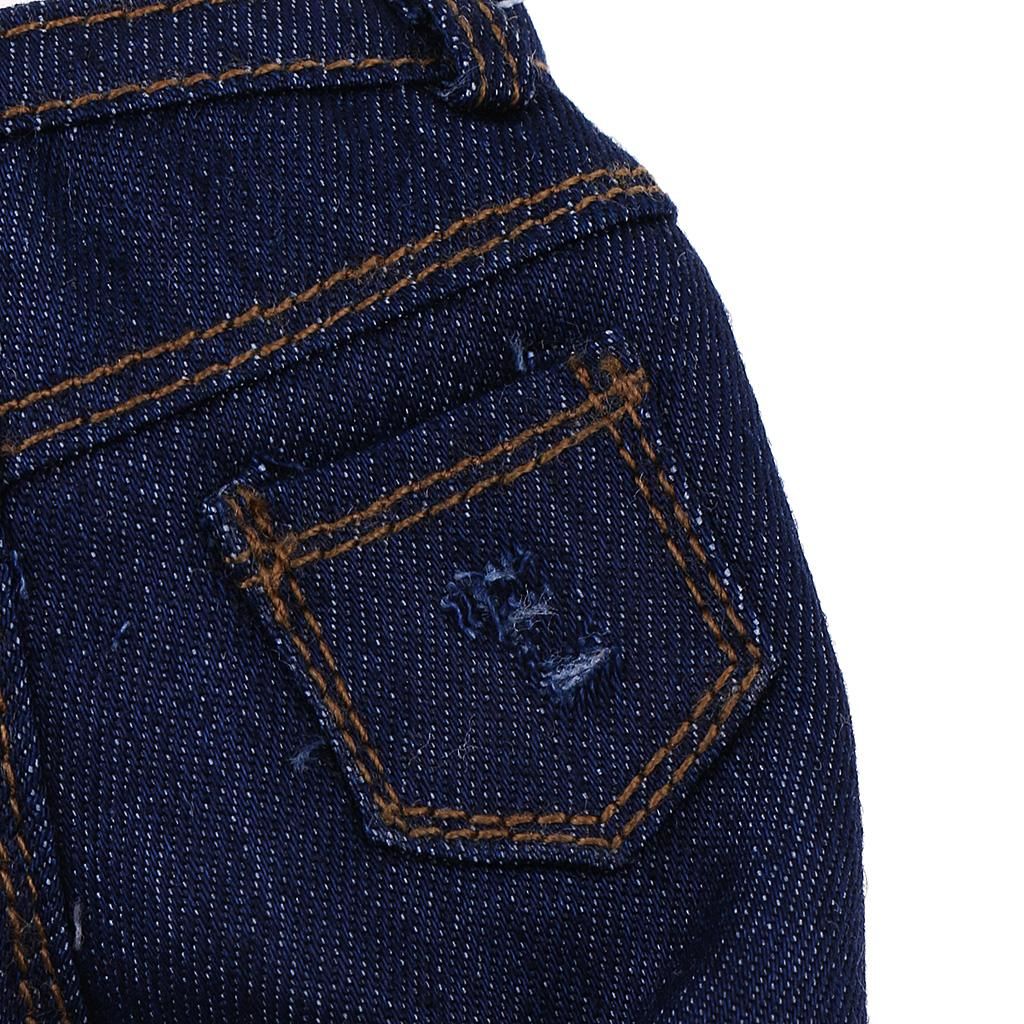 1/6 Ripped Jeans Female Pants For 12'' /Phicen/Kumik Figure Dark Blue
