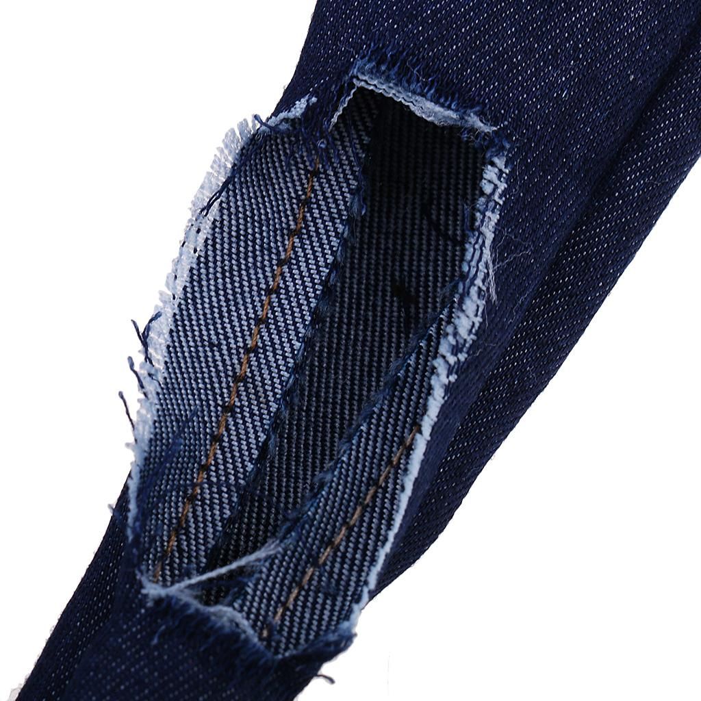 1/6 Ripped Jeans Female Pants For 12'' /Phicen/Kumik Figure Dark Blue
