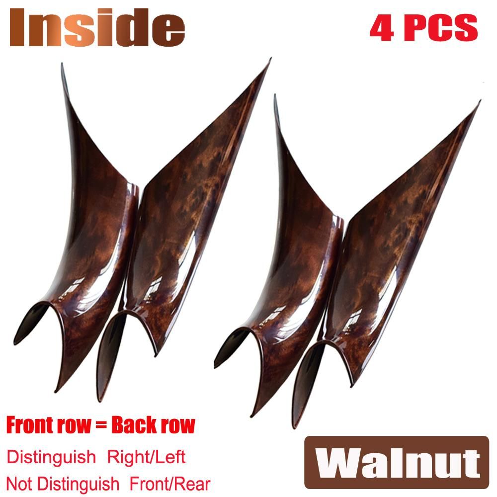 Auto Snap-in Door Handle Protective Trim Pull For BMW 3 4 Series F30 F35 2012-2016 Walnut/Carbon Texture ABS Trim Handle Stiker