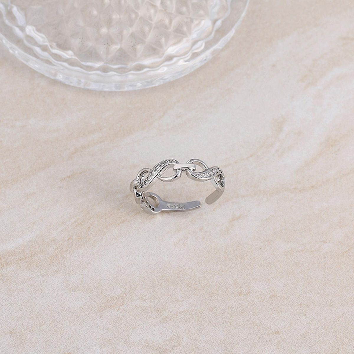 Ladies Ring Number 8 Infinity Love Finger Ring Fashion Jewelry Silver