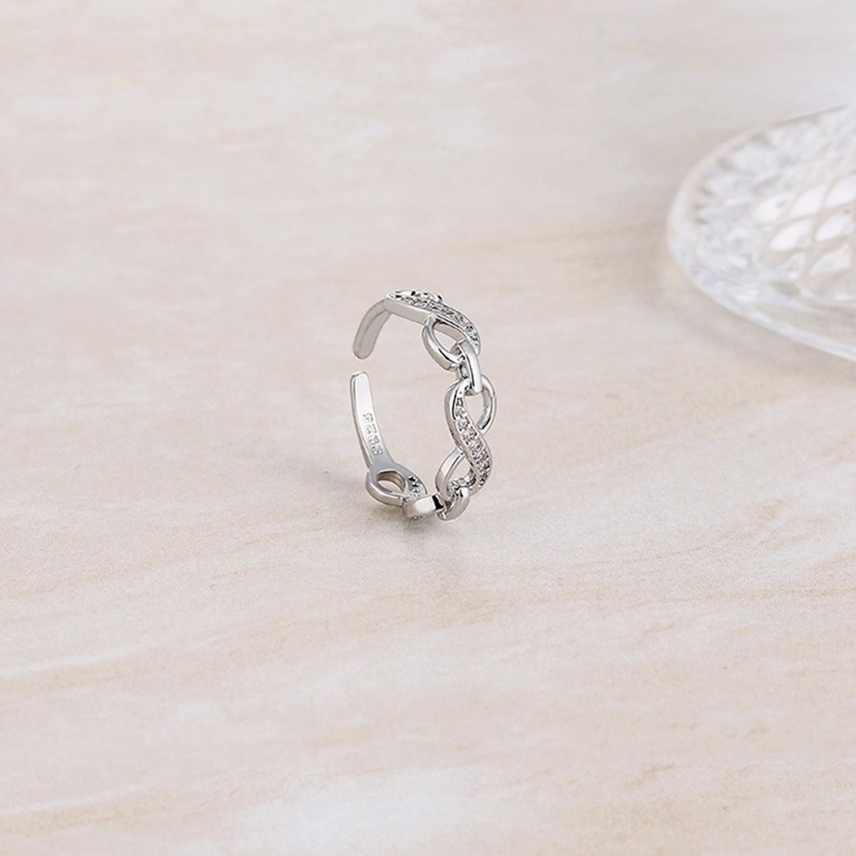 Ladies Ring Number 8 Infinity Love Finger Ring Fashion Jewelry Silver