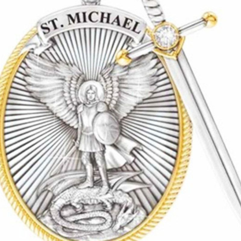 Pendant Necklace Round Shape Peculiar Design Angel-Silver