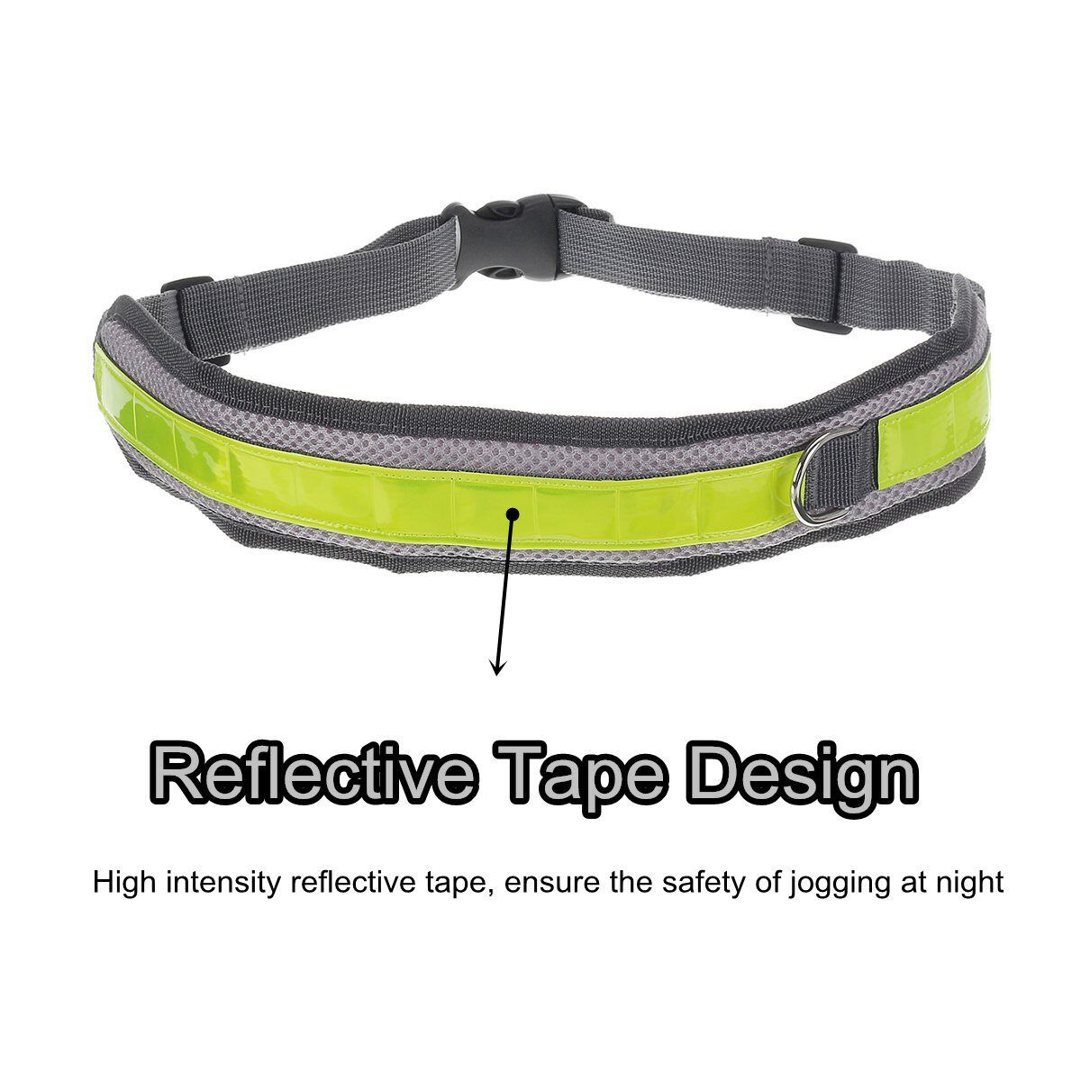 Hands Free Pet Leash Dog Traction Rope Walking Running Waist Belt Bag Pouch Black