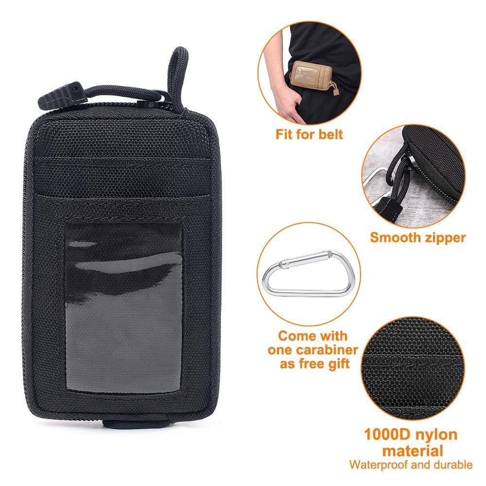 Tactical Wallet Card Bag Waterproof Card Key Holder Money Pouch Pack Outdoor Military Multifunction Wallet Waist Bag for Hunting