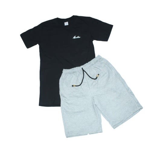 MAUTON Men's 2-in-1 Proviso T-shirt + Light Grey Short