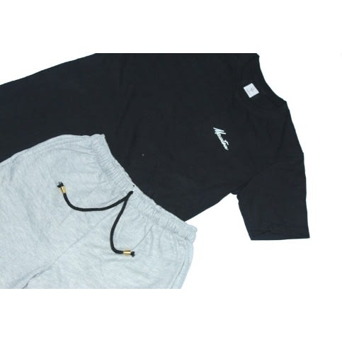 MAUTON Men's 2-in-1 Proviso T-shirt + Light Grey Short