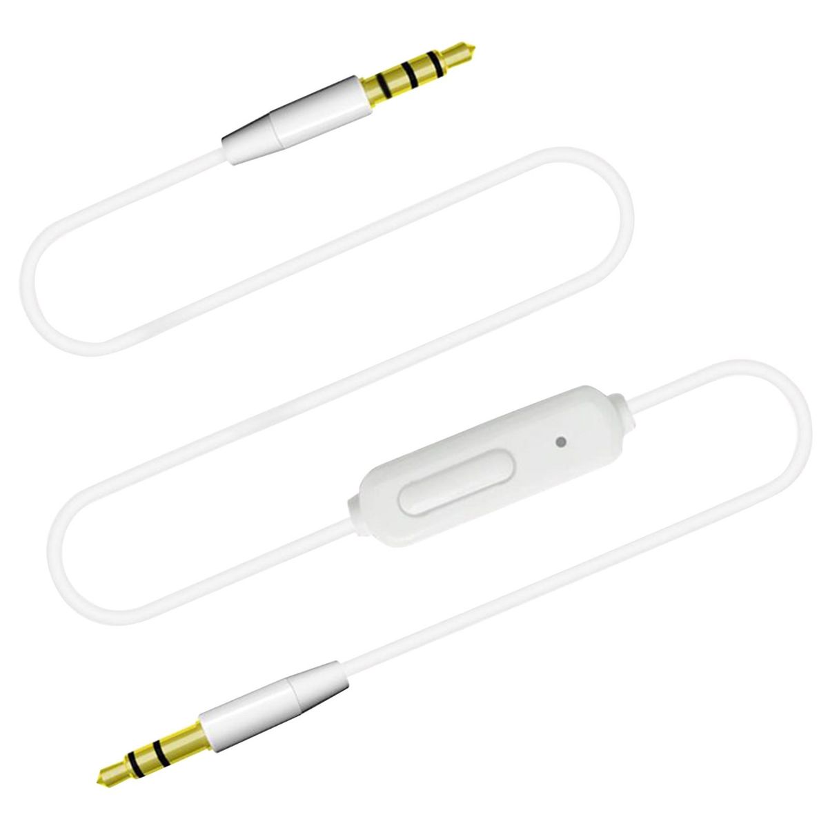 Audio Cable Male to Male AUX Cord Adapter White