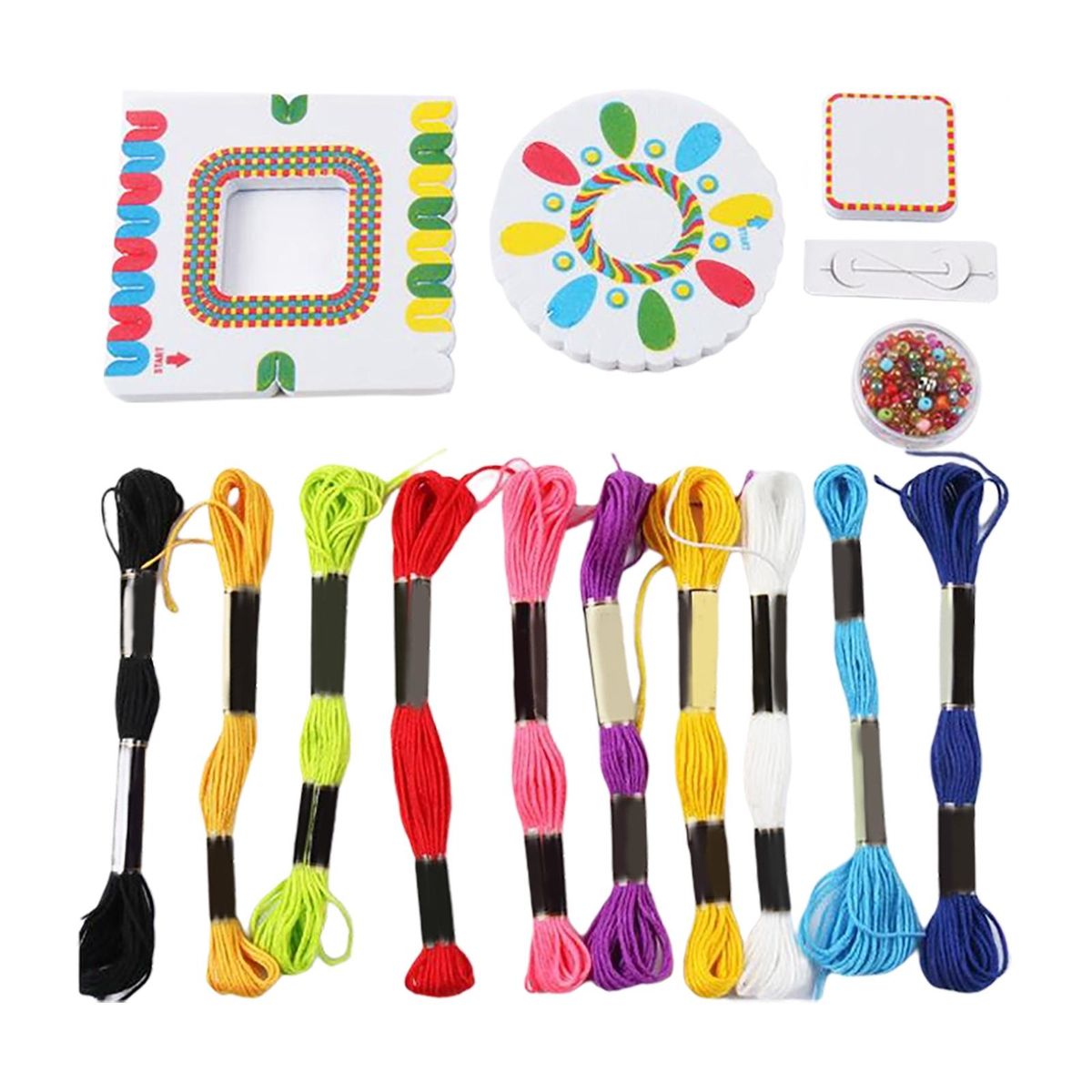 1Set Bracelet Making Kit Colorful Plastic Beads Pendants 1 Box Beads