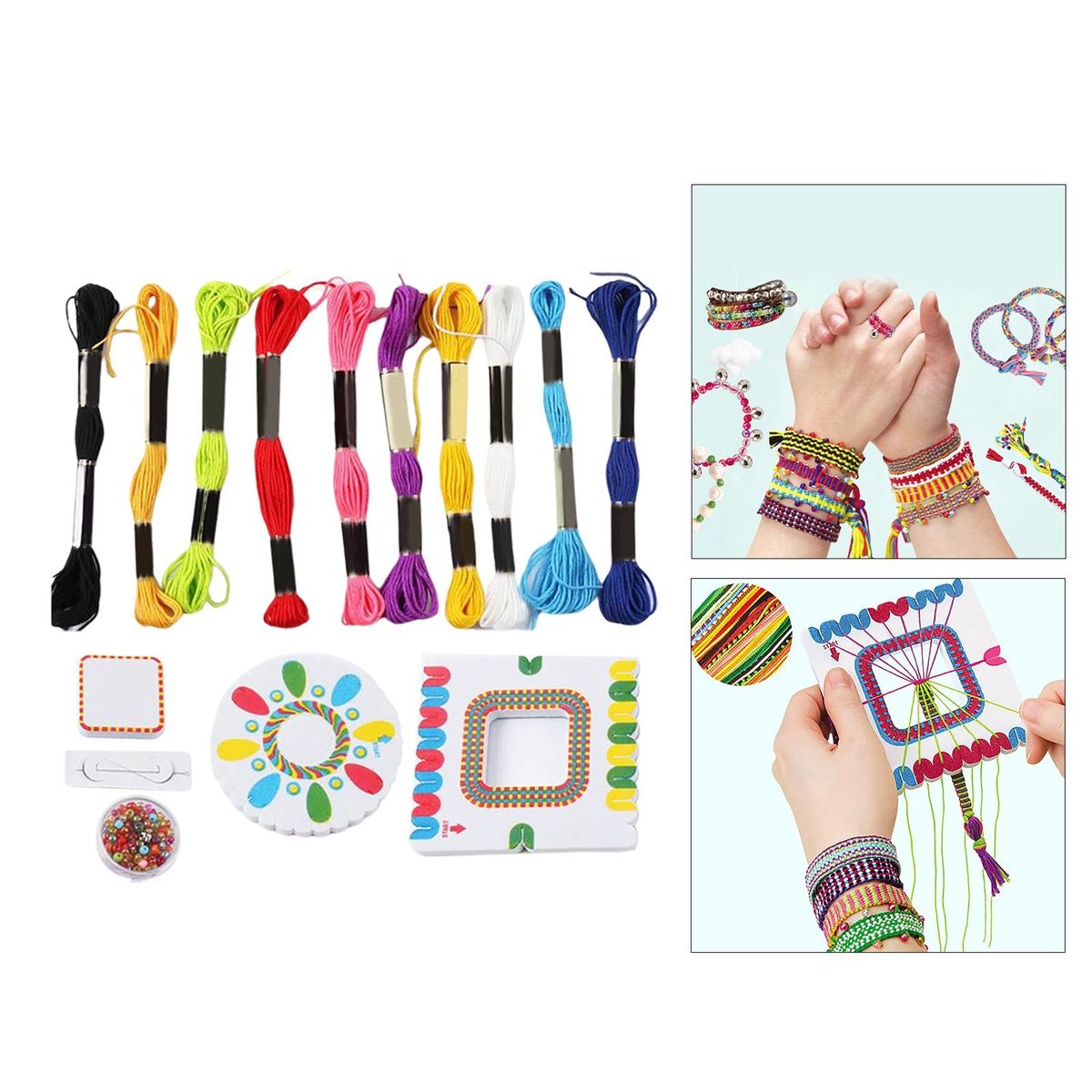 1Set Bracelet Making Kit Colorful Plastic Beads Pendants 1 Box Beads