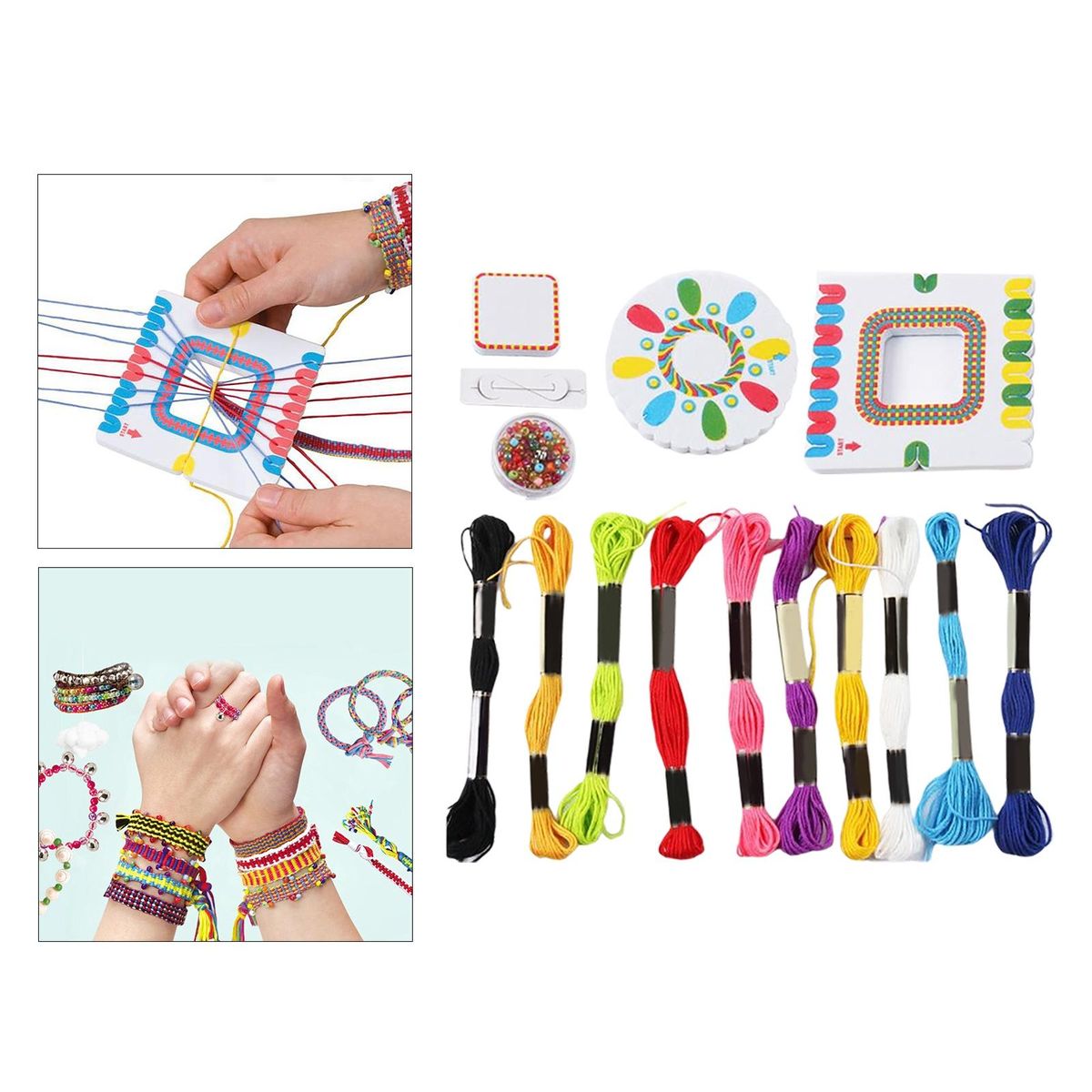 1Set Bracelet Making Kit Colorful Plastic Beads Pendants 1 Box Beads