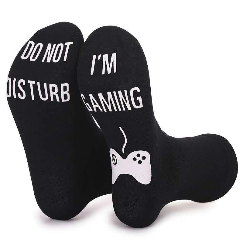 1pair Men's"I'm Gaming Do Not Disturb" Novelty Socks
