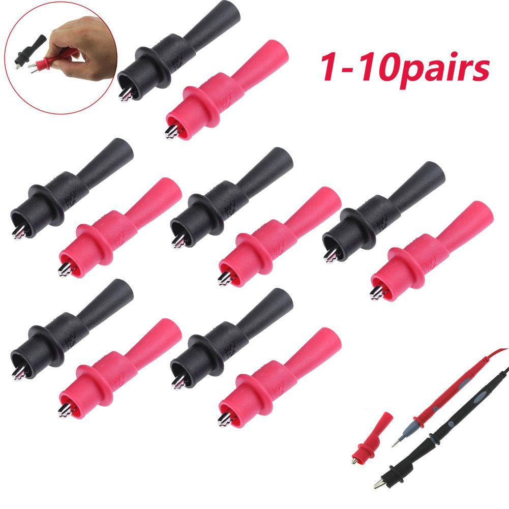 1-10 Pairs Alligator Crocodile Test Clips Clamps For Multimeter Test Lead Alligator Clips Electrical Clamp Testing Probe Meter-8 Pair