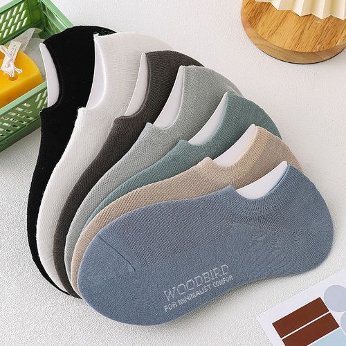 5 Pairs In 1 Quality Cotton Ankle Socks Color Randomly