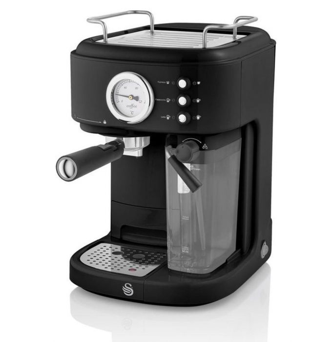 Retro One Touch Espresso Machine With Milk Frothing Steam