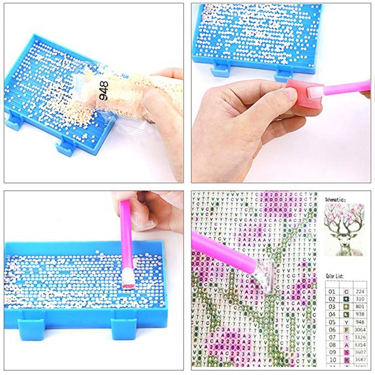 53PCS Diamond Tools Kit 5D Embroidery Accessories Set