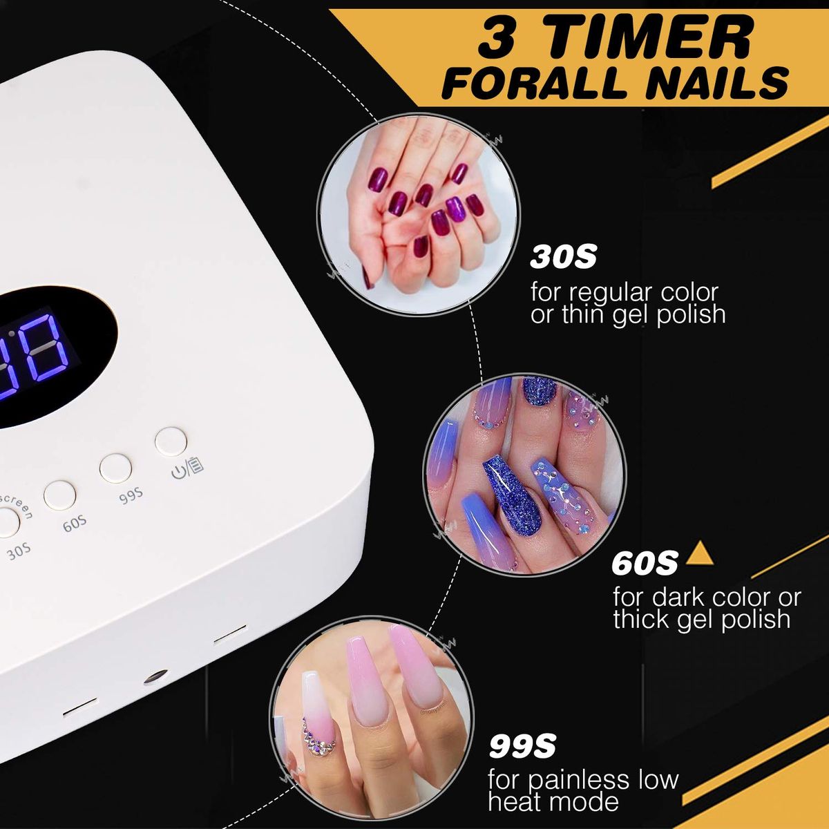 30LED Rechargeable UV Led Nail Lamp Cordless Nail Dryer