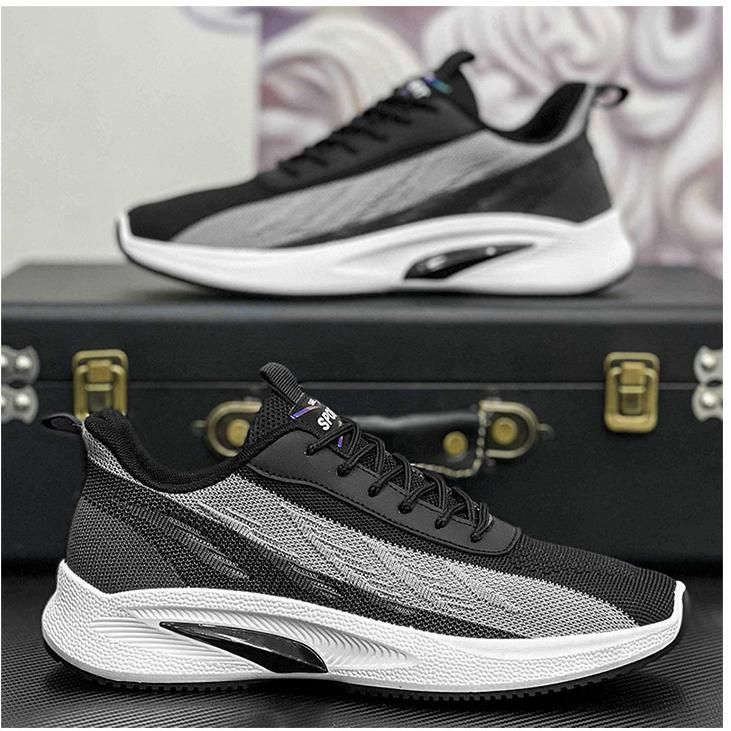 2023 New Casual Mens Shoes Running Sneakers Sports Shoes - Black