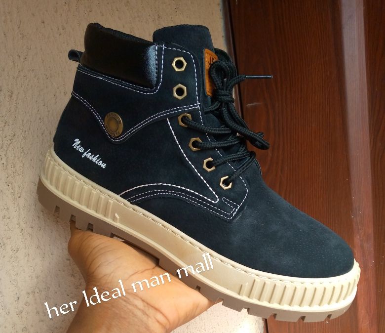 Men's Fashion High Top Sneakers In Gray