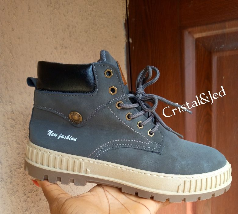 Men's Fashion High Top Sneakers In Gray