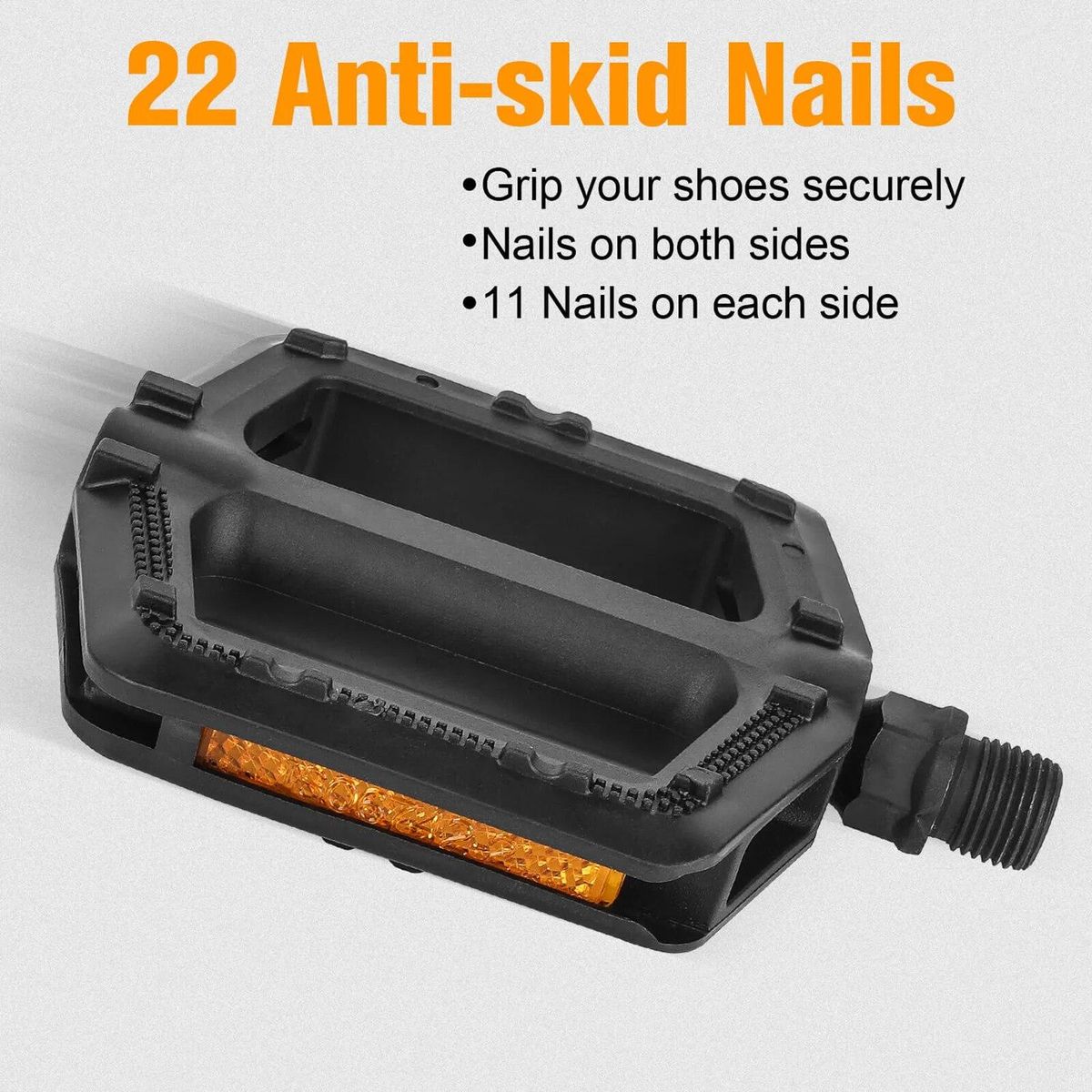 Mountain Bike Pedals Universal Lightweight Non-Slip Ultra Sealed Bearing Road Bike Platform Pedals with Reflector