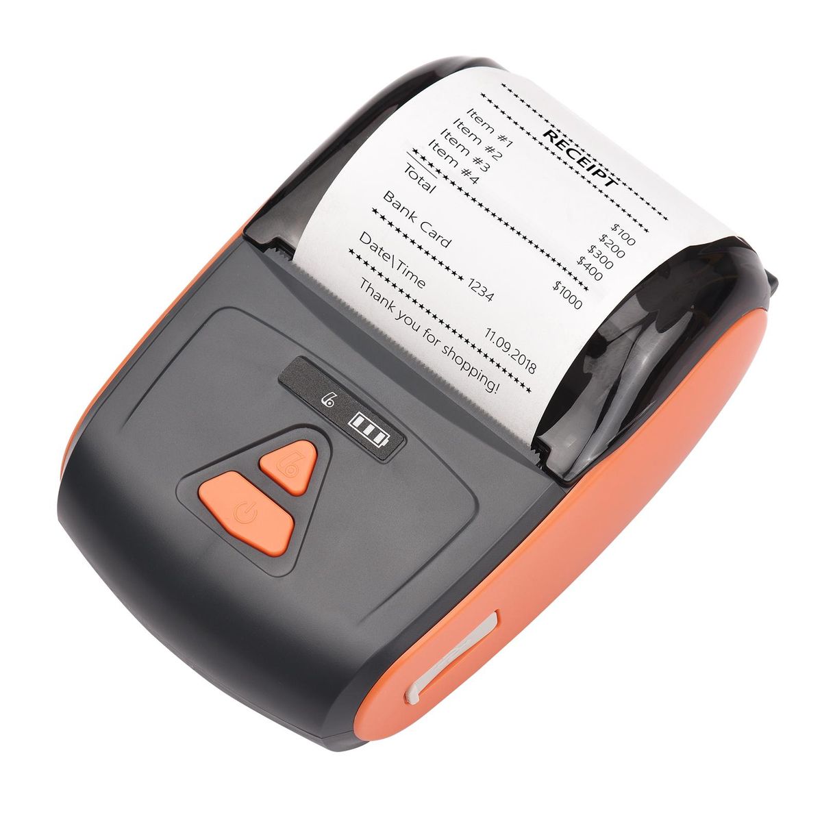 Portable Mini Thermal Printer 2 inch Wireless USB Receipt Bill Ticket Printer with 57mm Print Paper Compatible with iOS Android Windows for Restaurant Sales Retail