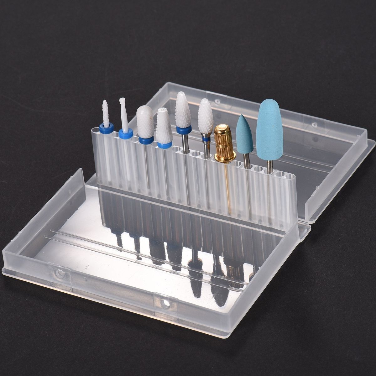 Assorted Nail Drill Bits Set Pedicure & Manicure Drill Bits Kit Replacement Drill Bits With 10 Sanding Paper Rings For Electric Nail Drill
