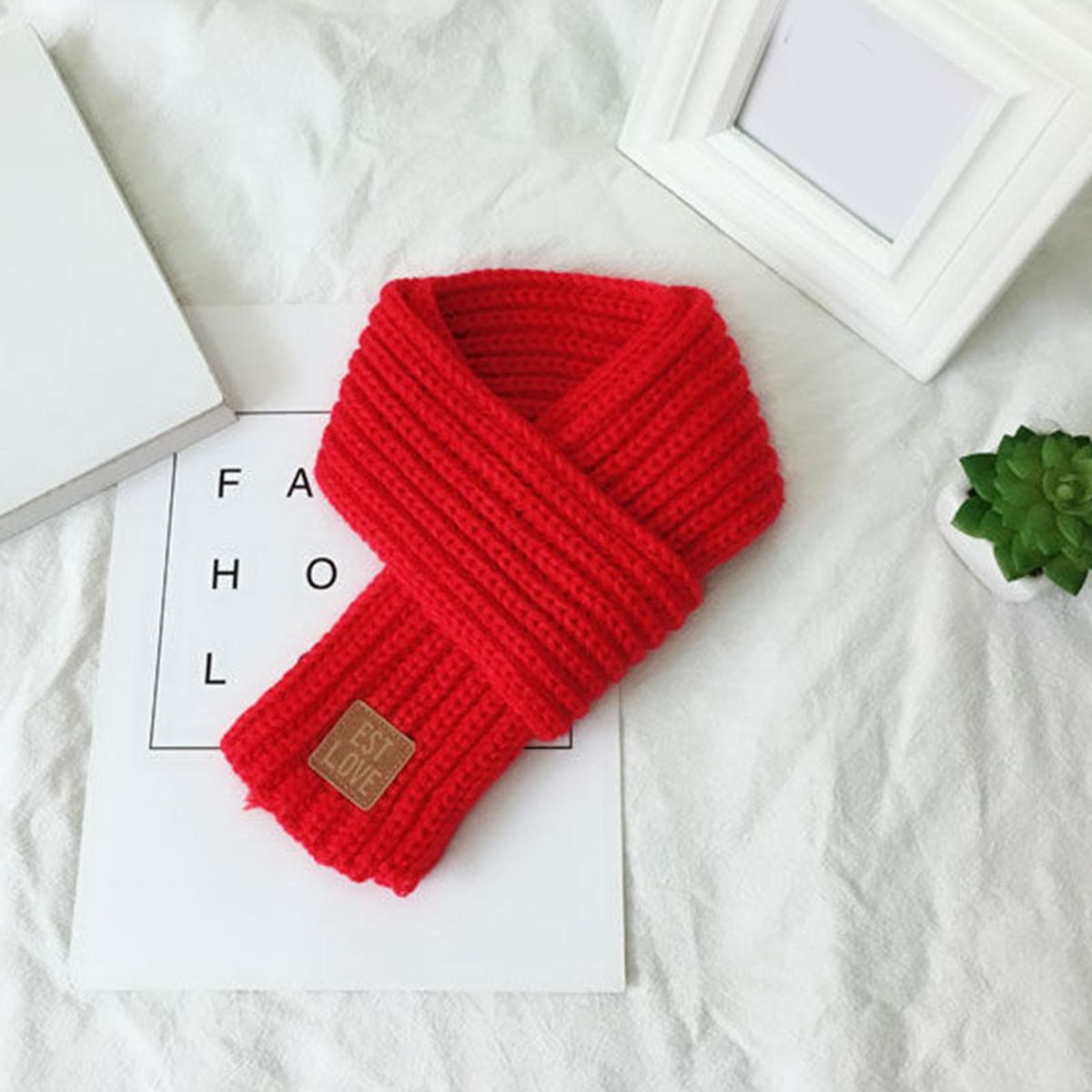 Warm Neck Set Cozykidz Knitted Neck Wrap Soft Warm Winter for Babies Red