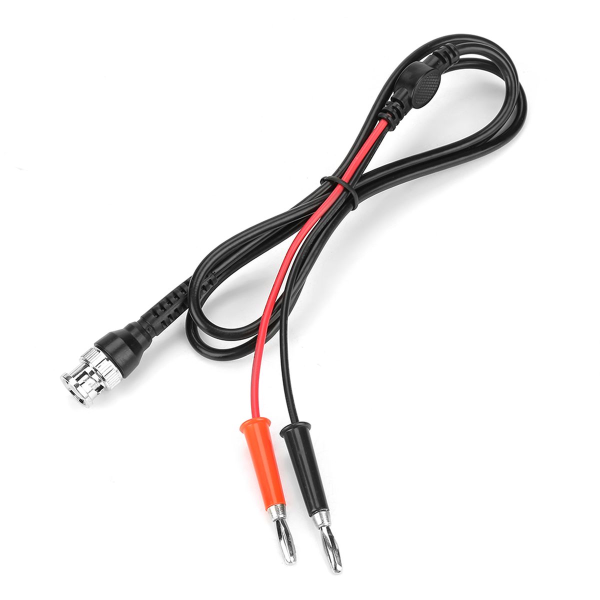 2Pcs Black Red BNC To Dual Banana Plug Connector Test Leads