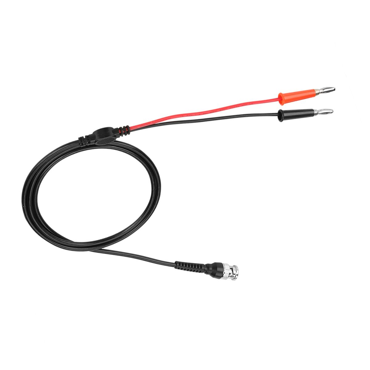 2Pcs Black Red BNC To Dual Banana Plug Connector Test Leads