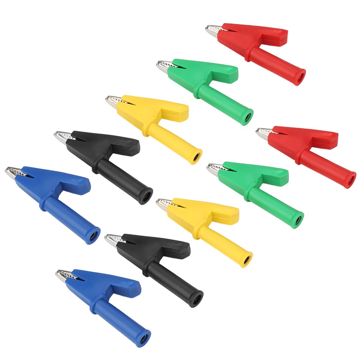 10pcs /set P2002 20A 5 Colors 4mm Banana Jack Crocodile