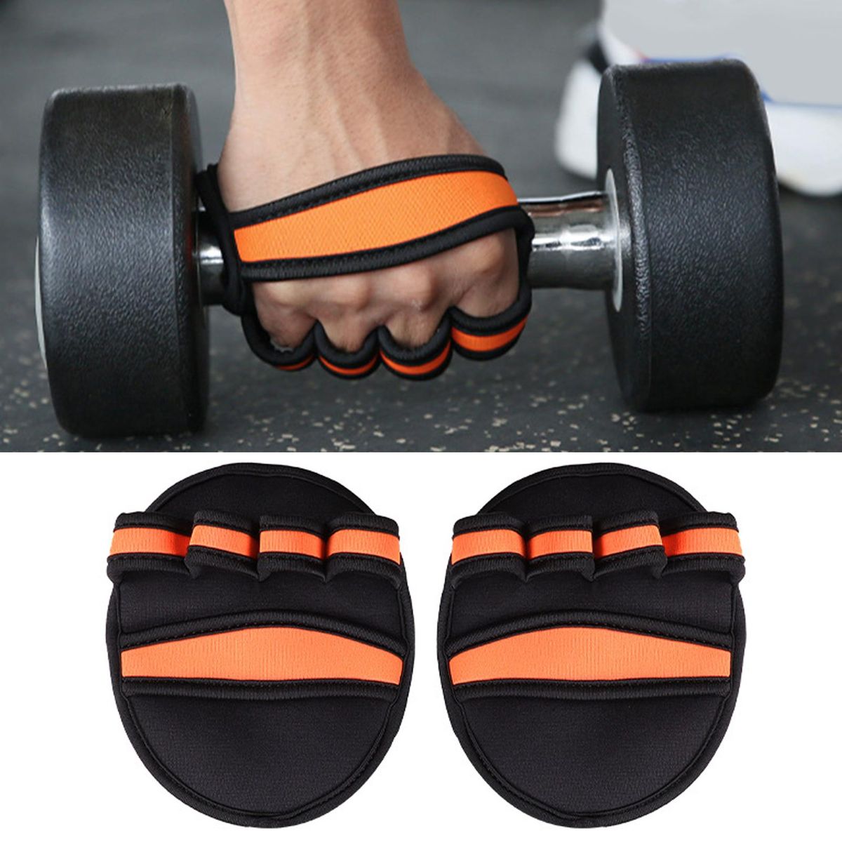 1 Pair Wristband Extended Palm Pads Sport Orange