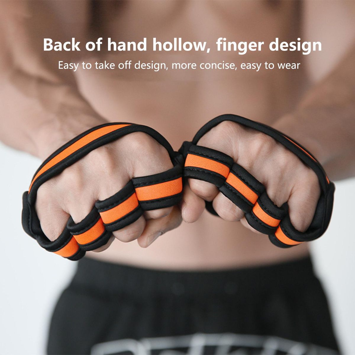 1 Pair Wristband Extended Palm Pads Sport Orange
