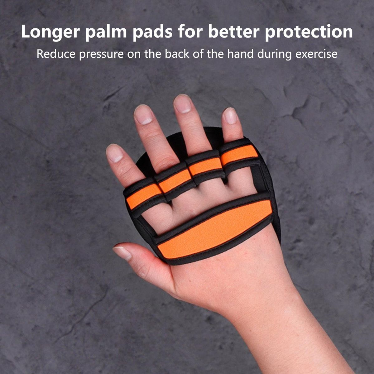 1 Pair Wristband Extended Palm Pads Sport Orange