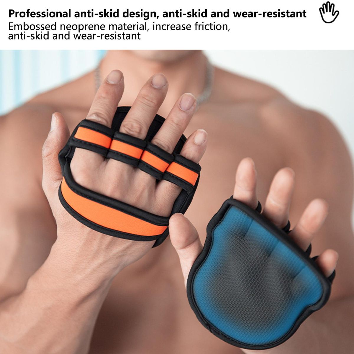 1 Pair Wristband Extended Palm Pads Sport Orange